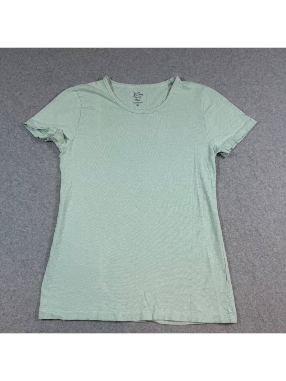 J.Crew Women’s Slub Tee Medium Mint Green Short Sleeve Cotton Crew Neck Shirt